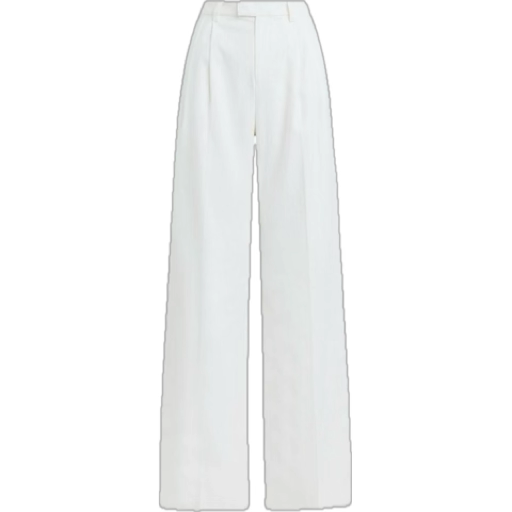 white wide leg trouser, linen white trouser, linen pants