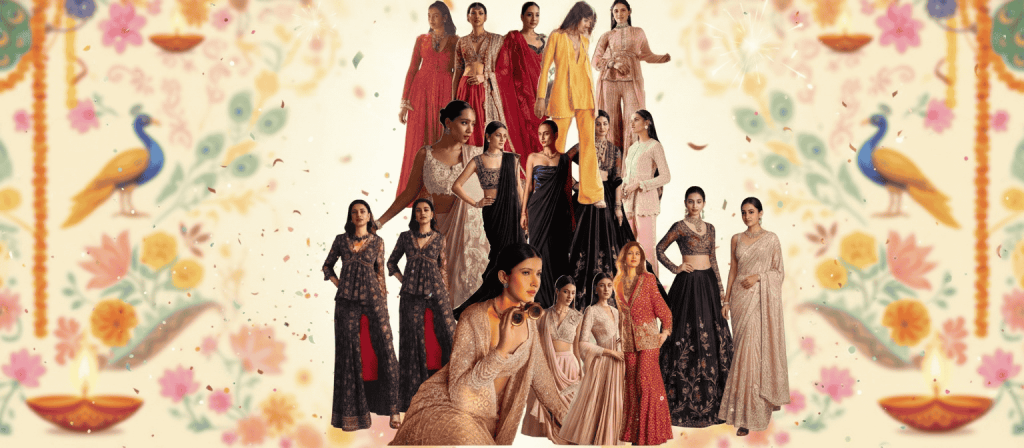 designer outfit, manish malhotra outift, luxury bridal wear, festival wear outfit, diwali 2026 outfit, celebration traditional wear, indo-fusion outfit, pinterest outfit