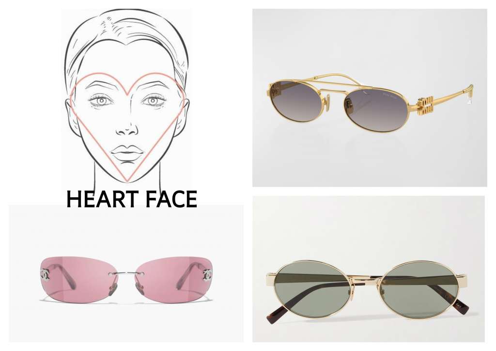 heart face shape sunglasses