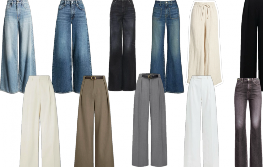 5 bottoms you must have, linen pants, blue jeans, wide leg jeans, white trousers, basic jeans