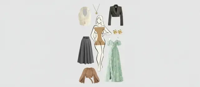 Hourglass figure woman in fitted wrap dress, Best jeans for hourglass body shape styling, Hourglass figure outfit with defined waist belt, Bodycon dress styling for hourglass curves, High-waisted pants hourglass fashion guide