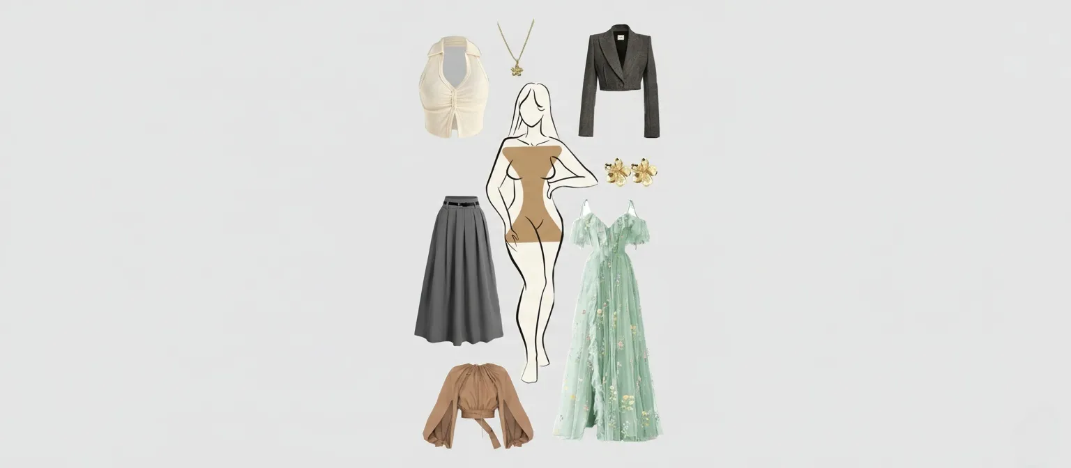 Hourglass figure woman in fitted wrap dress, Best jeans for hourglass body shape styling, Hourglass figure outfit with defined waist belt, Bodycon dress styling for hourglass curves, High-waisted pants hourglass fashion guide