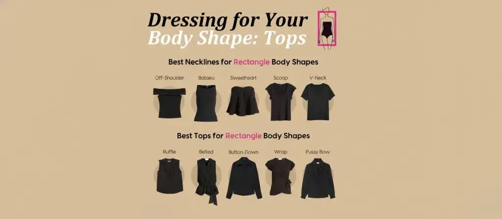 rectangle body shape styling tips, how to dress rectangle body, rectangle figure outfit ideas, best clothes for rectangle shape, rectangle body type fashion, styling rectangle body, rectangle shape wardrobe, dresses for rectangle body, rectangle body outfits, create curves rectangle shape