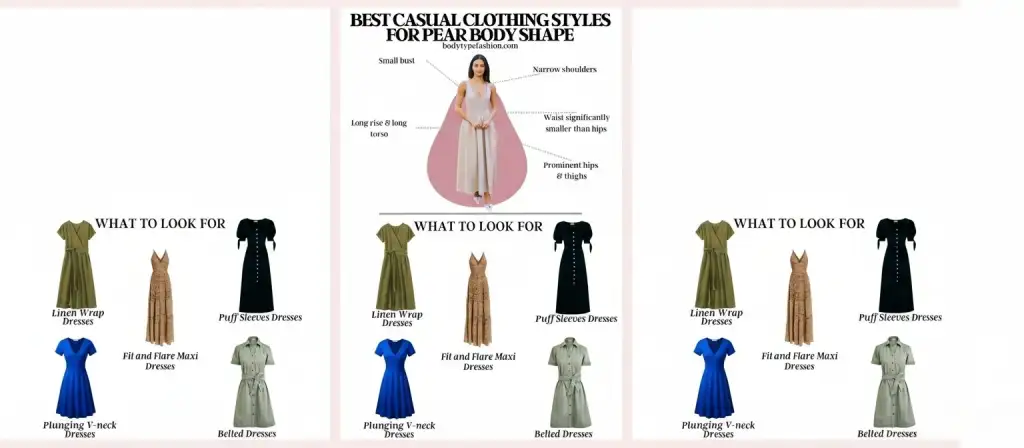 dresses for pear shaped body woman, pear shaped body outfit ideas