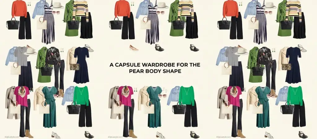 basic outfit ideas for pear shaped body woman, pear shaped body outfit ideas