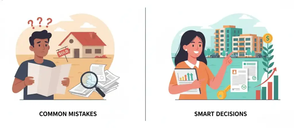 Real estate investment for beginners in India explained with visual examples and step-by-step guidance