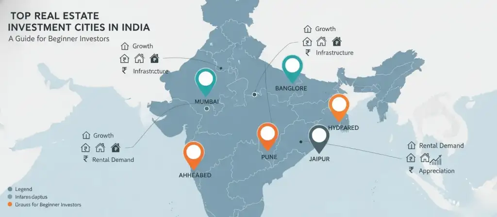 Real estate investment for beginners in India explained with visual examples and step-by-step guidance