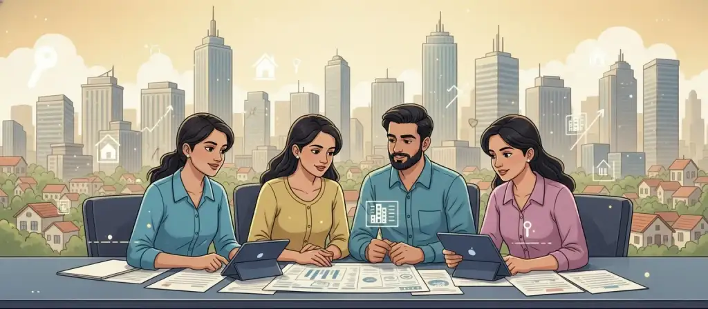 Real estate investment for beginners in India explained with visual examples and step-by-step guidance