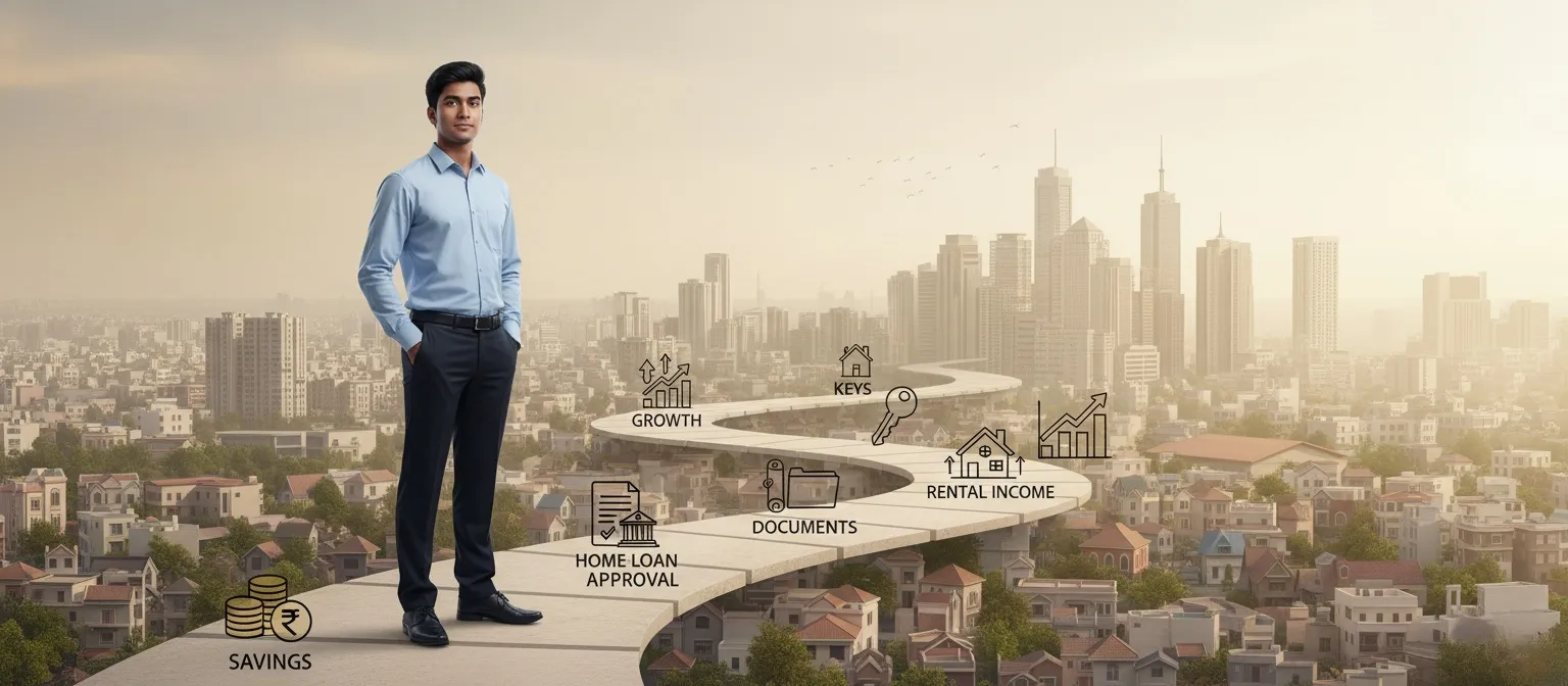 Real estate investment for beginners in India explained with visual examples and step-by-step guidance