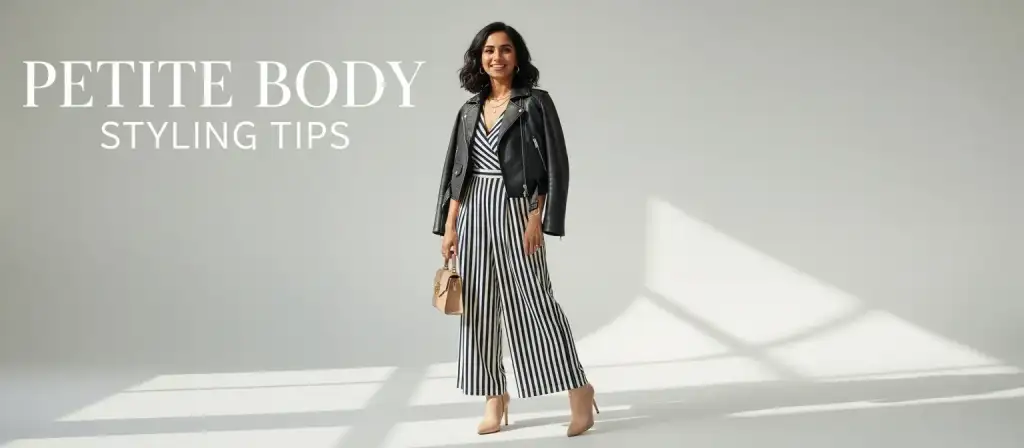 petite body type styling tips, how to dress petite body, petite figure outfit ideas, best clothes for petite women, petite fashion tips, styling petite body type, petite wardrobe essentials, dresses for petite women, petite body outfits, look taller petite styling