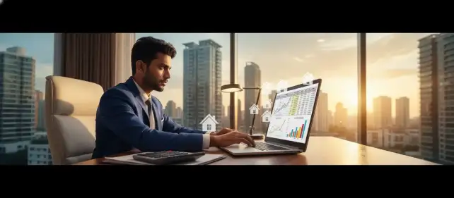 Real estate ROI calculation in India showing rental yield, property investment returns and capital appreciation analysis